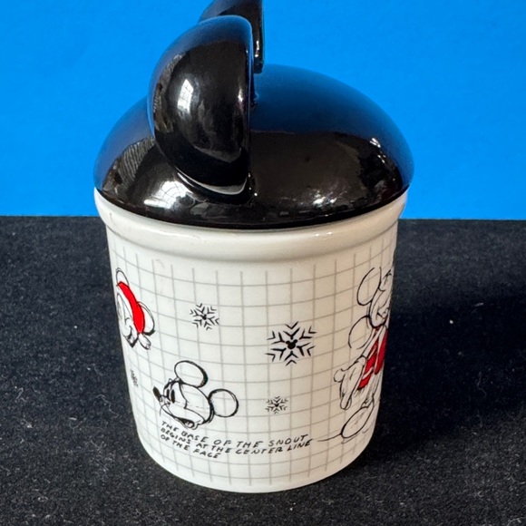 DISNEY MICKEY MOUSE SKETCHBOOK SMALL CERAMIC SUGAR/TRINKET CONTAINER - Picture 4 of 10